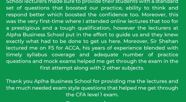 CFA Success with Alpha Business School | Delshi Vijayan