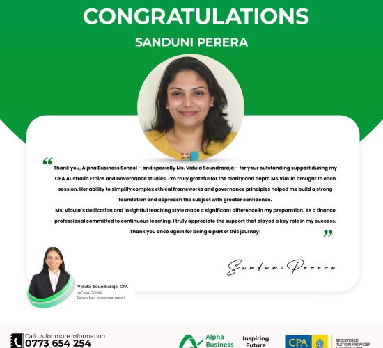 Grateful for Exceptional Support in CPA Australia Ethics and Governance Studies.