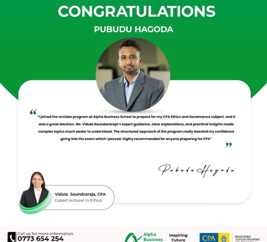 A Valuable CPA Ethics and Governance Revision Program at Alpha Business School