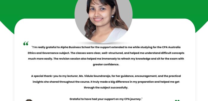 CPA Australia Ethics and Governance Subject Student Testimonial