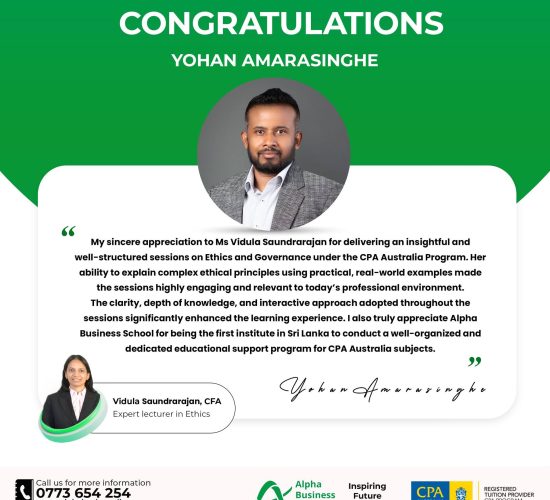 CPA Australia Ethics and Governance Program Student Testimonial