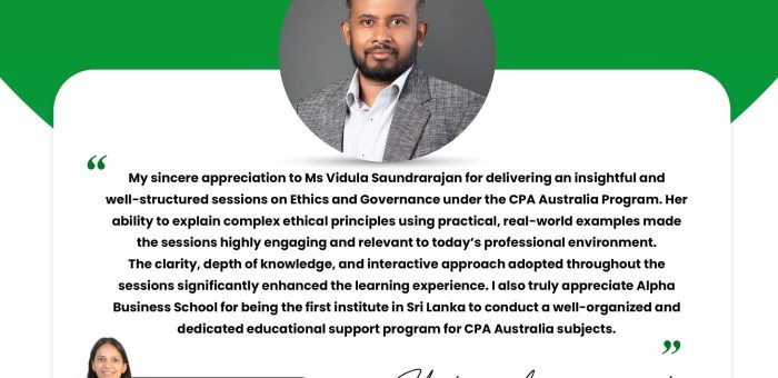 CPA Australia Ethics and Governance Program Student Testimonial
